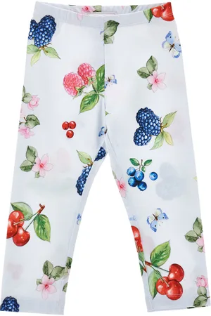 MONNALISA Fruit Print Jersey Leggings