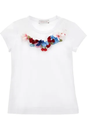 MONNALISA T-shirt with flower and fruit necklace