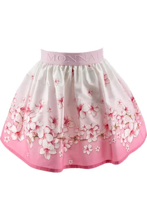 MONNALISA Cotton skirt with flower print