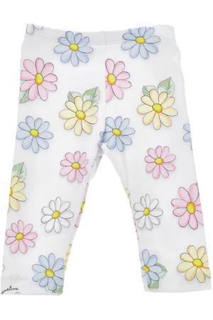 MONNALISA Jersey daisy leggings