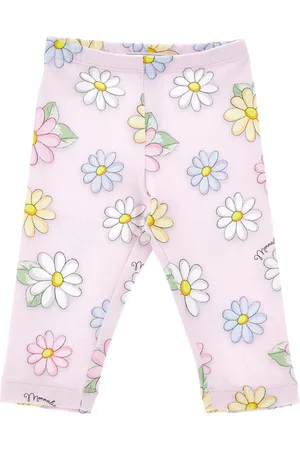 MONNALISA Jersey daisy leggings