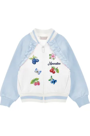 MONNALISA Two-tone sweatshirt with rhinestones