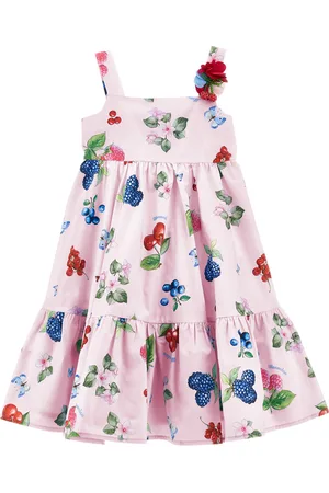 MONNALISA Summer party poplin dress