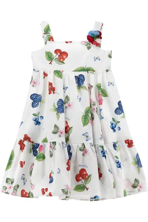 MONNALISA Summer party poplin dress