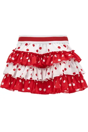 MONNALISA Polka dot muslin skirt