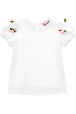 MONNALISA Jersey T-shirt with little roses