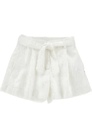 MONNALISA Embroidered georgette shorts