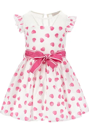 MONNALISA Polka dot and heart cotton dress