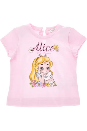 MONNALISA Alice rhinestone t-shirt