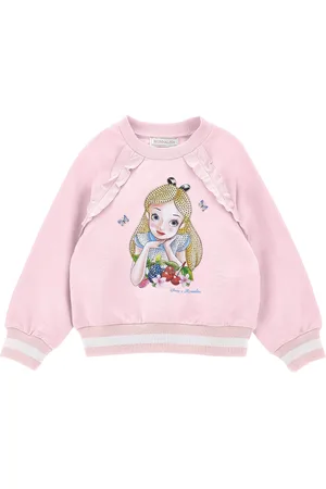 MONNALISA Alice rhinestone closed sweatshirt