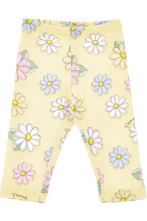MONNALISA Jersey daisy leggings