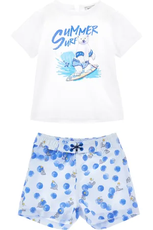 MONNALISA Organic cotton T-shirt and Bermuda shorts set