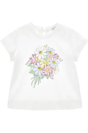 MONNALISA T-shirt jersey with bouquet print