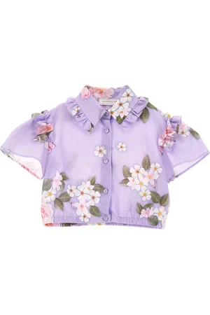 MONNALISA Floral muslin shirt