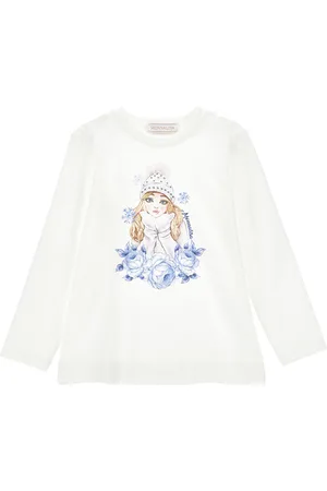MONNALISA Skater T-shirt with rhinestones