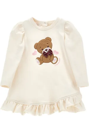 MONNALISA Sweatshirt dress with teddy bear