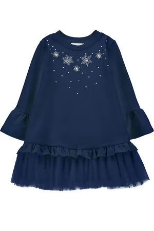 MONNALISA Tulle sweatshirt dress