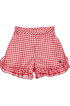 MONNALISA Vichy muslin shorts
