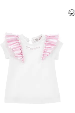 MONNALISA Organic cotton t-shirt with galettes