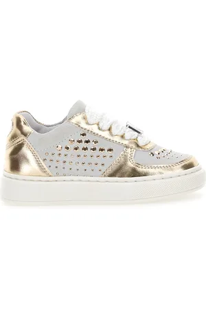 MONNALISA Laminated rhinestone sneakers