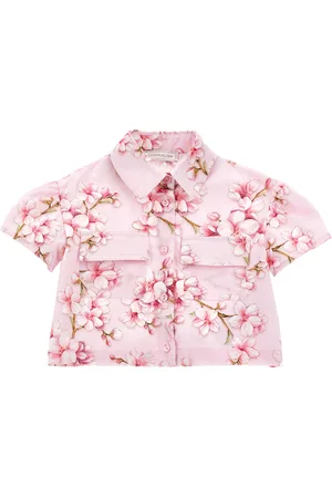 MONNALISA Cotton shirt with pockets