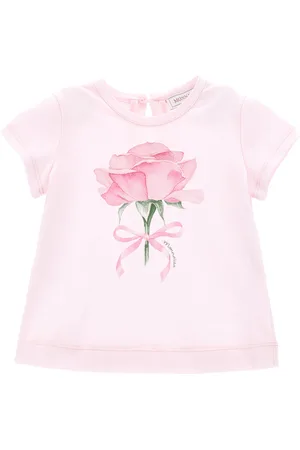MONNALISA Pink Print Jersey T-Shirt