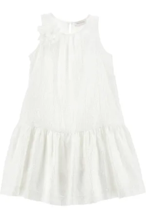 MONNALISA Caroline georgette embroidered dress