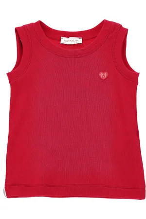 MONNALISA Ribbed viscose tank top