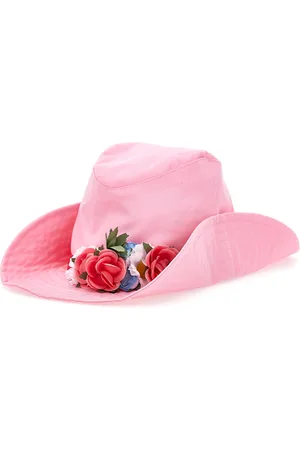 MONNALISA Gabardine hat with flowers and studs