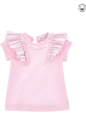 MONNALISA Organic cotton t-shirt with galettes
