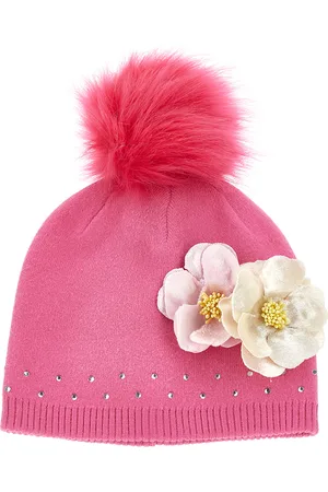MONNALISA Wool blend hat with anemones