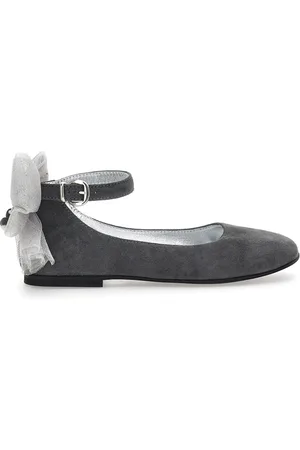 MONNALISA Suede ballet flats with bow