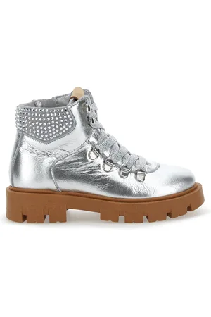 MONNALISA Laminated sheepskin ankle boots