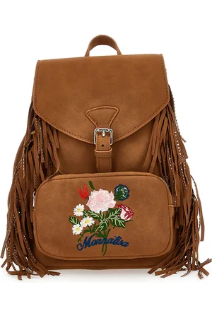 MONNALISA Microfiber backpack with fringes