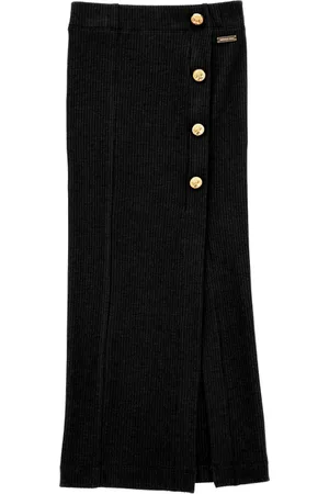 MONNALISA Viscose midi skirt with buttons