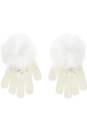 MONNALISA Rhinestone wool blend gloves