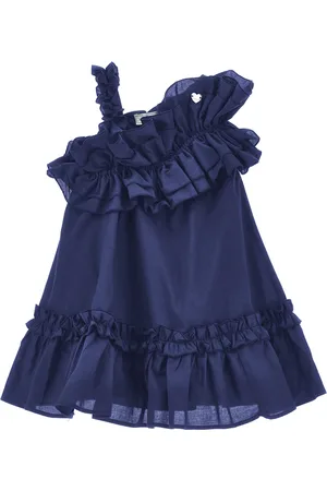 MONNALISA One-shoulder muslin dress