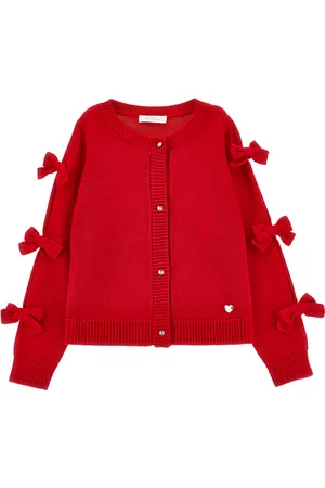 MONNALISA Cardigan with bow decoration