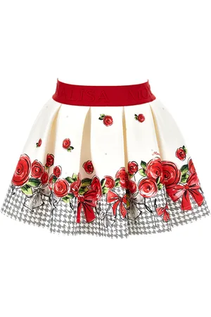 MONNALISA Floral neoprene skirt
