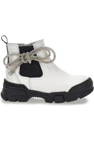 MONNALISA Patent chrome leather Chelsea boots