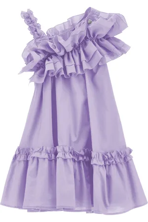 MONNALISA One-shoulder muslin dress
