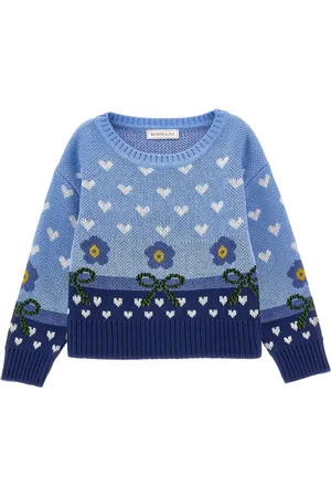 MONNALISA Jacquard sweater with hearts