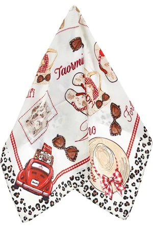 MONNALISA Capri print satin scarf