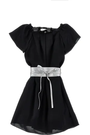MONNALISA Satin dress with belt
