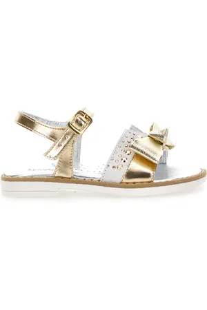 MONNALISA Laminated sandals with bow