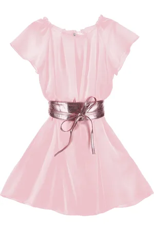 MONNALISA Satin dress with belt