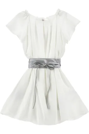 MONNALISA Satin dress with belt