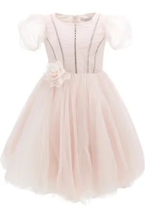 MONNALISA Sunset dress with silk-touch tulle