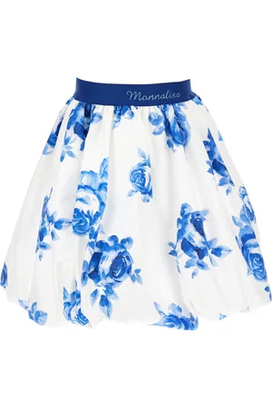 MONNALISA Rose cotton balloon skirt