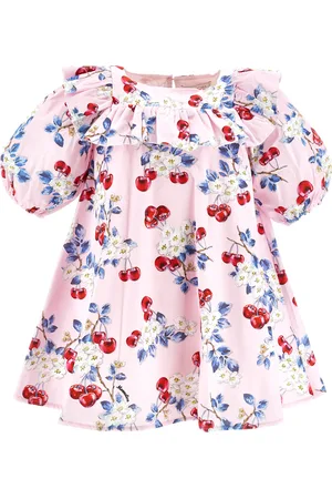 MONNALISA High-waisted poplin dress